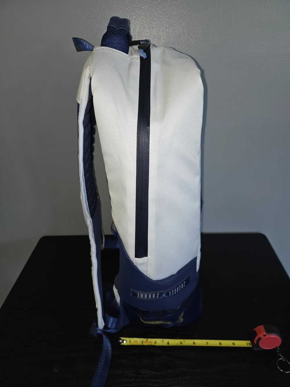 Jordan Retro 11 shoe backpack white and blue 22